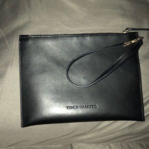 Simple black wrist wallet